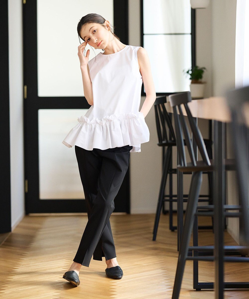 #Newans タックフリルヘムシャツ 