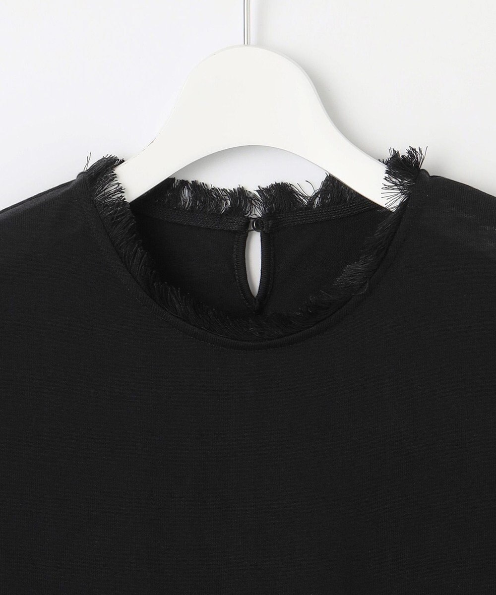 自由区 【カタログ掲載・洗える】フリンジディテールノースリーブ カットソー 