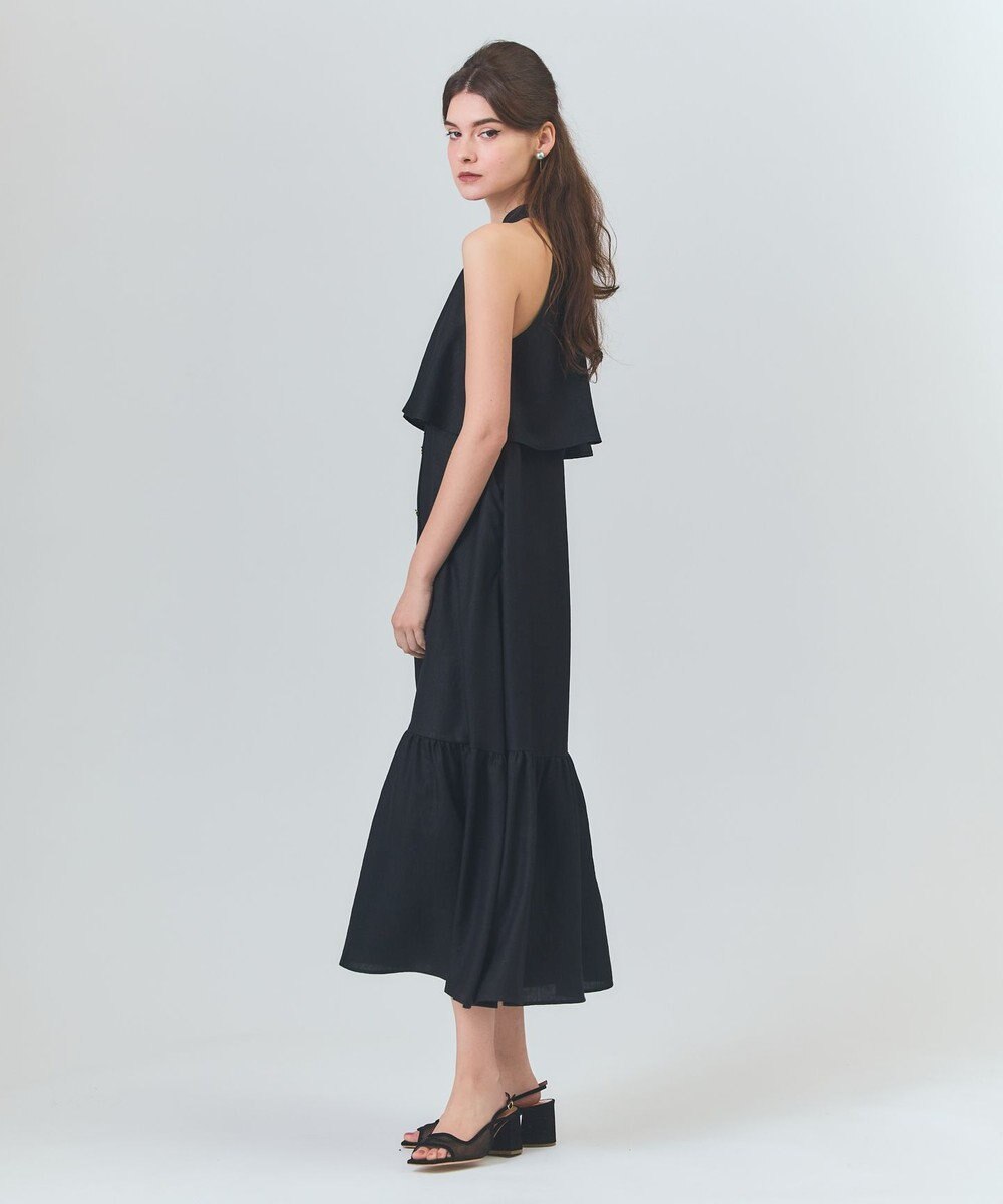 GRACE CONTINENTAL リネンライクホルタードレス 