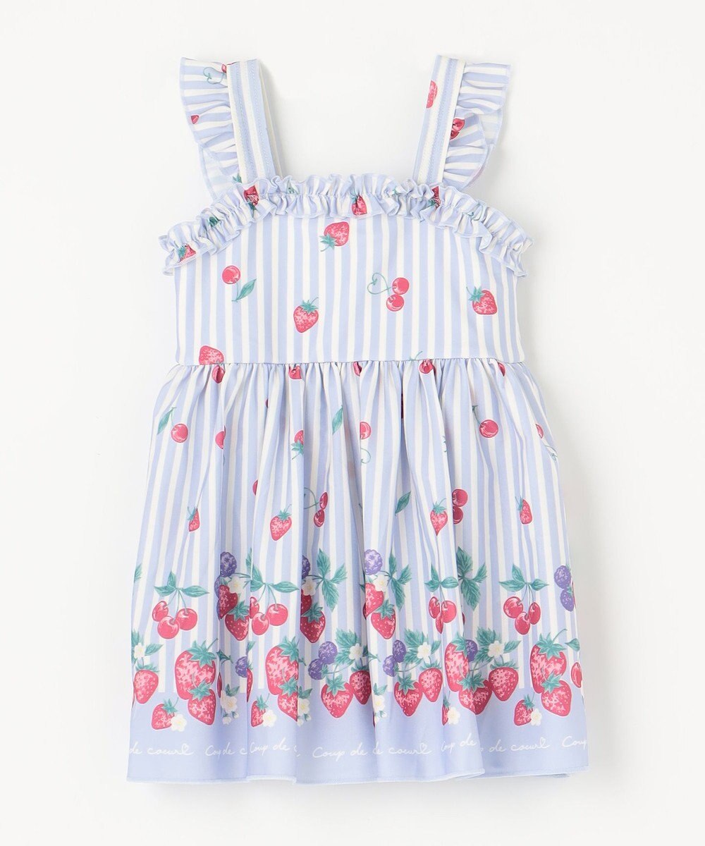 ANY KIDS ストライプ×フルーツ ワンピース 水着 