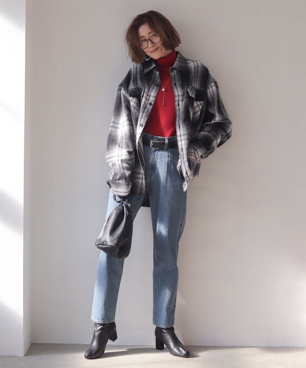 WEGO 【2025年秋冬新作/ユニセックス着用ITEM/SMLサイズ展開】ヘビーネルチェックシャツ（LS） 