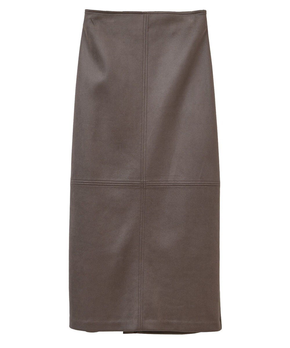 YECCA VECCA レザーライクナロースカート 