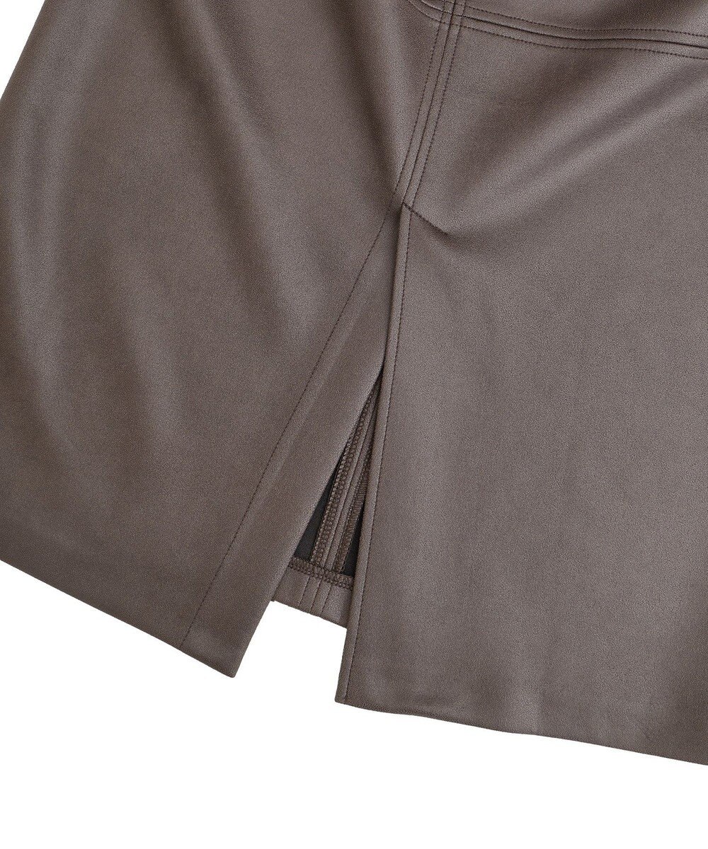 YECCA VECCA レザーライクナロースカート 