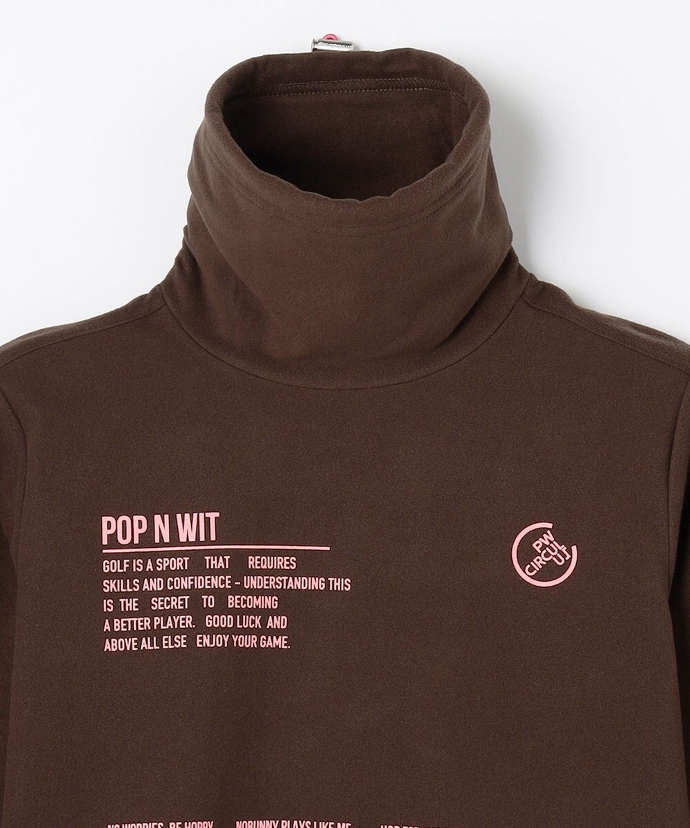 PW CIRCULUS 【起毛素材であたたか】【WOMEN】スピンドル付 両面起毛タートルネック ゴルフウェア レディース 