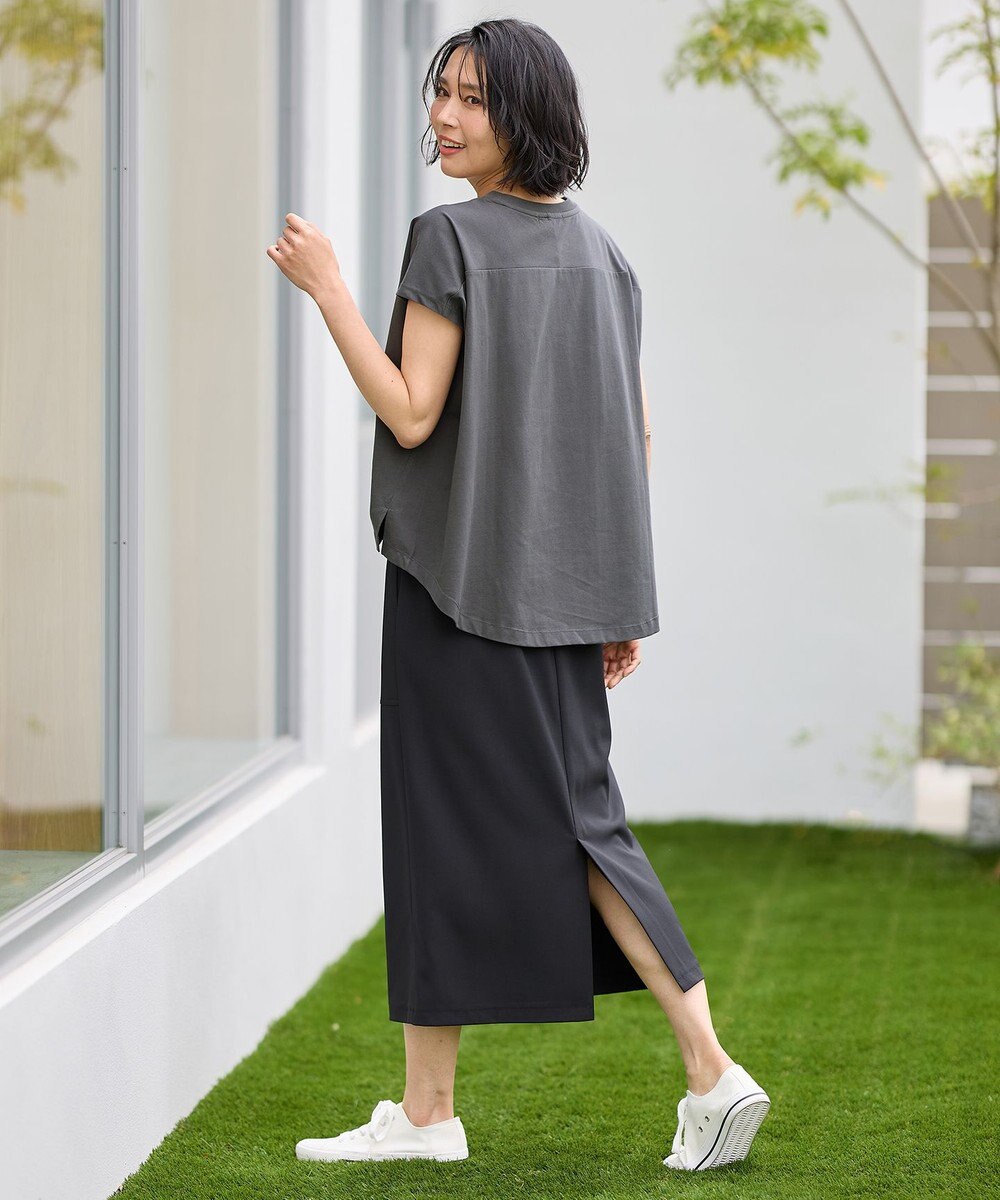 ANY フレンチスリーブロゴTシャツ 