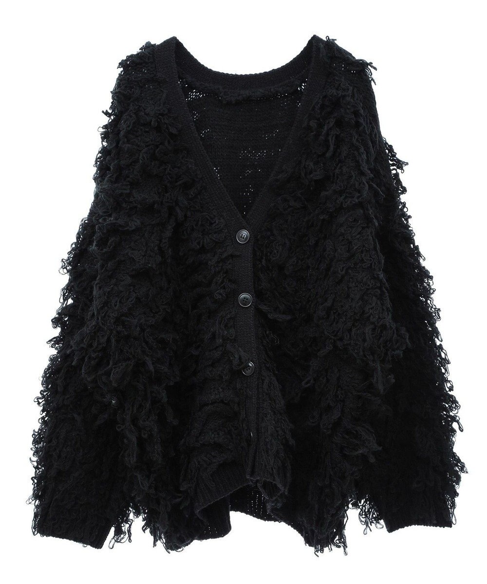 Green Parks フリンジニットカーディガン 