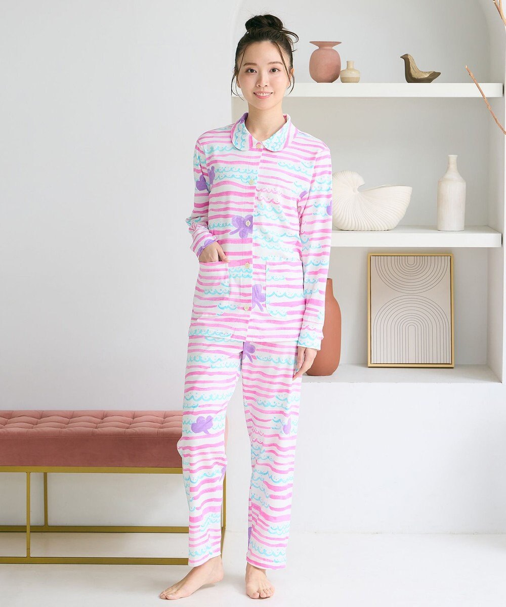 tsumori chisato SLEEP ツモリチサト パジャマ 綿100%(本体) スムース素材 長袖 長ズボン レディース UDX597 /ワコール 