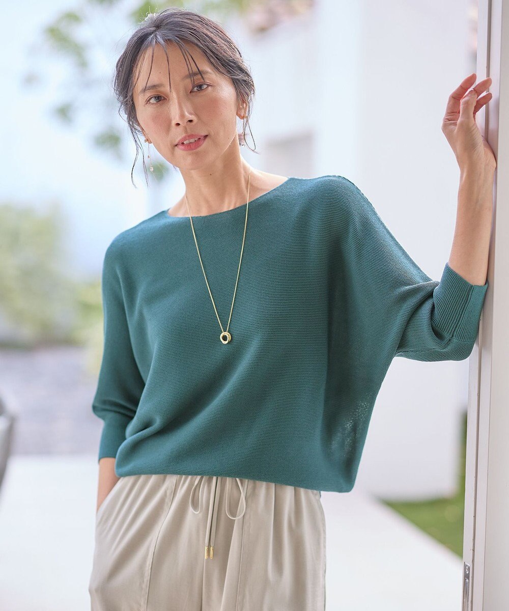 ANY L 【洗濯機可/UVカット】アクリルガータードルマンニット 