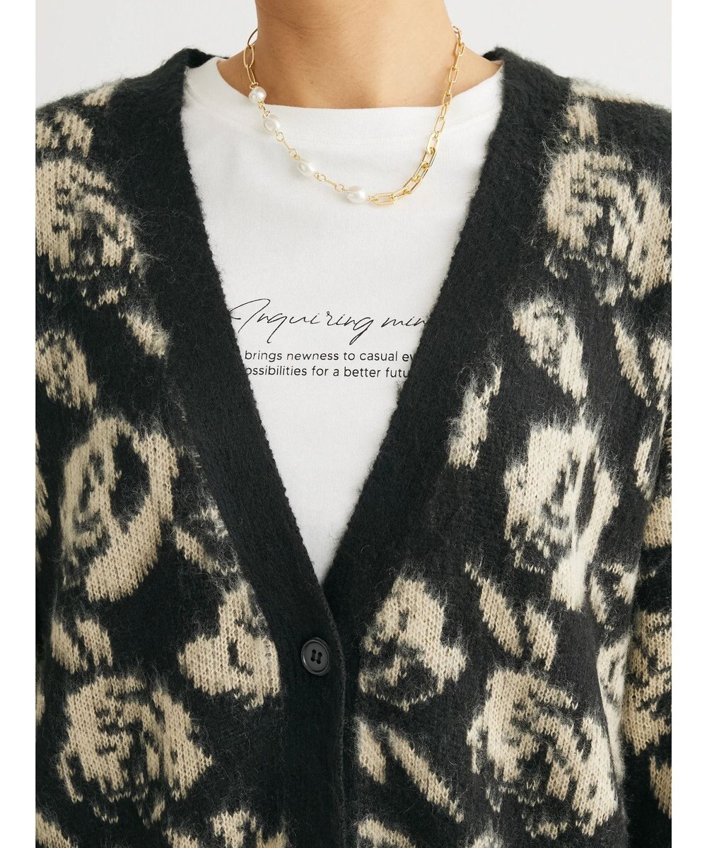 Green Parks ・ＳＵＧＡＲ　ＳＰＯＯＮ　フラワーシャギーカーディガン 