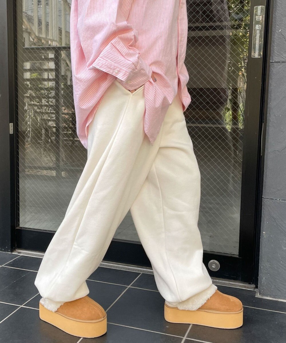 WEGO 裏起毛ロゴ刺繍スウェットパンツ 