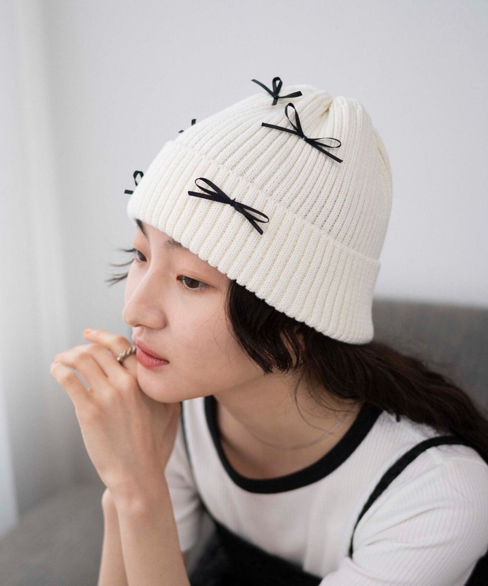 WEGO ribbon　knit　cap 