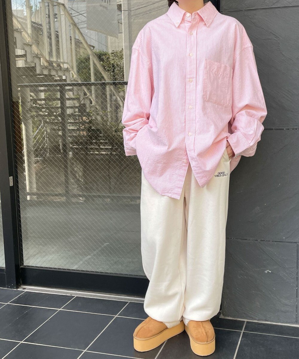 WEGO 裏起毛ロゴ刺繍スウェットパンツ 