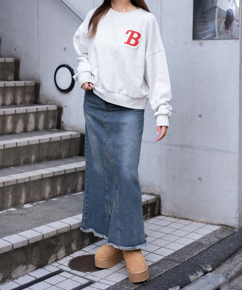 WEGO フォームプリントロゴスウェット 