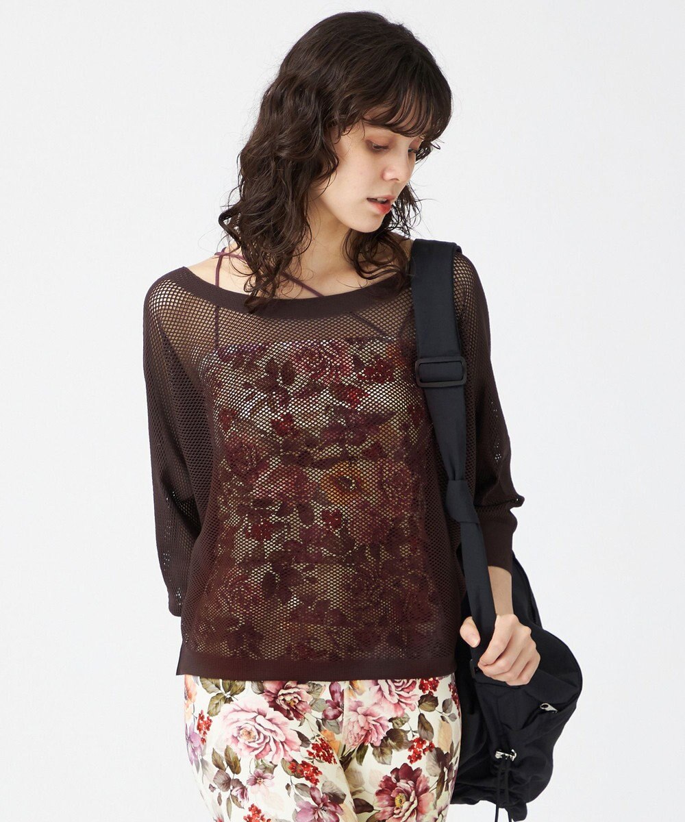 Chacott Chacott BALANCE【ノーソーイングニット】7分袖メッシュニットTシャツ 