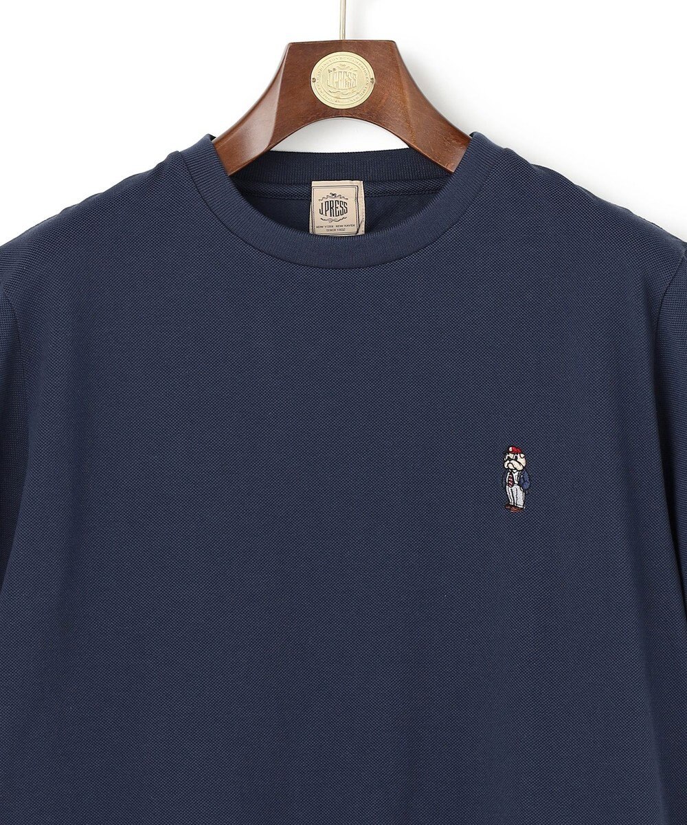 J.PRESS MEN 新デザイン【BULLDOG BOY】カノコレジメン クルーネック Tシャツ 