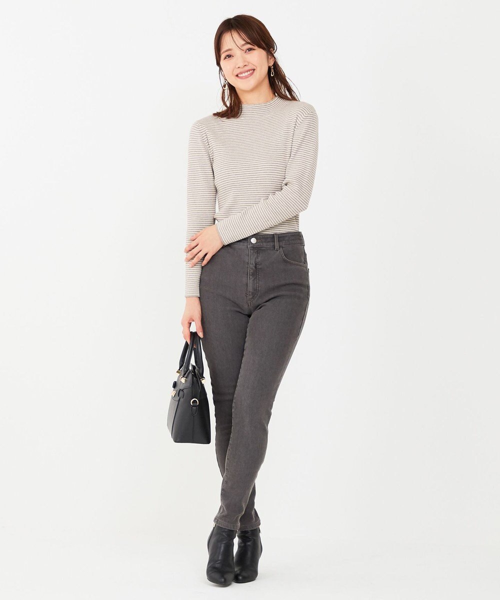 ANY SIS 【洗える/裏起毛】スフレ デニム 