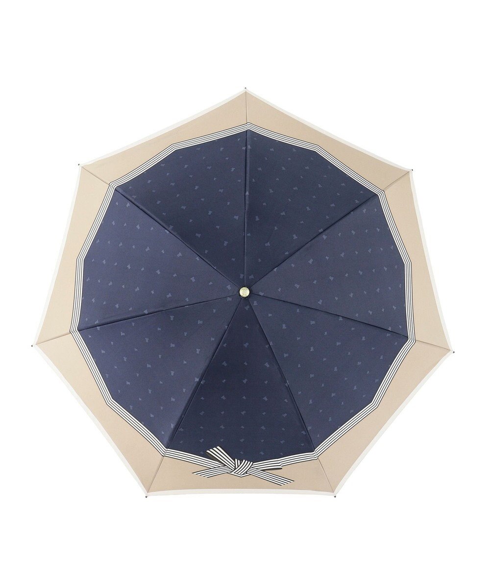 MOONBAT LANVIN en Bleu 折りたたみ傘 サテンプリントリボン 