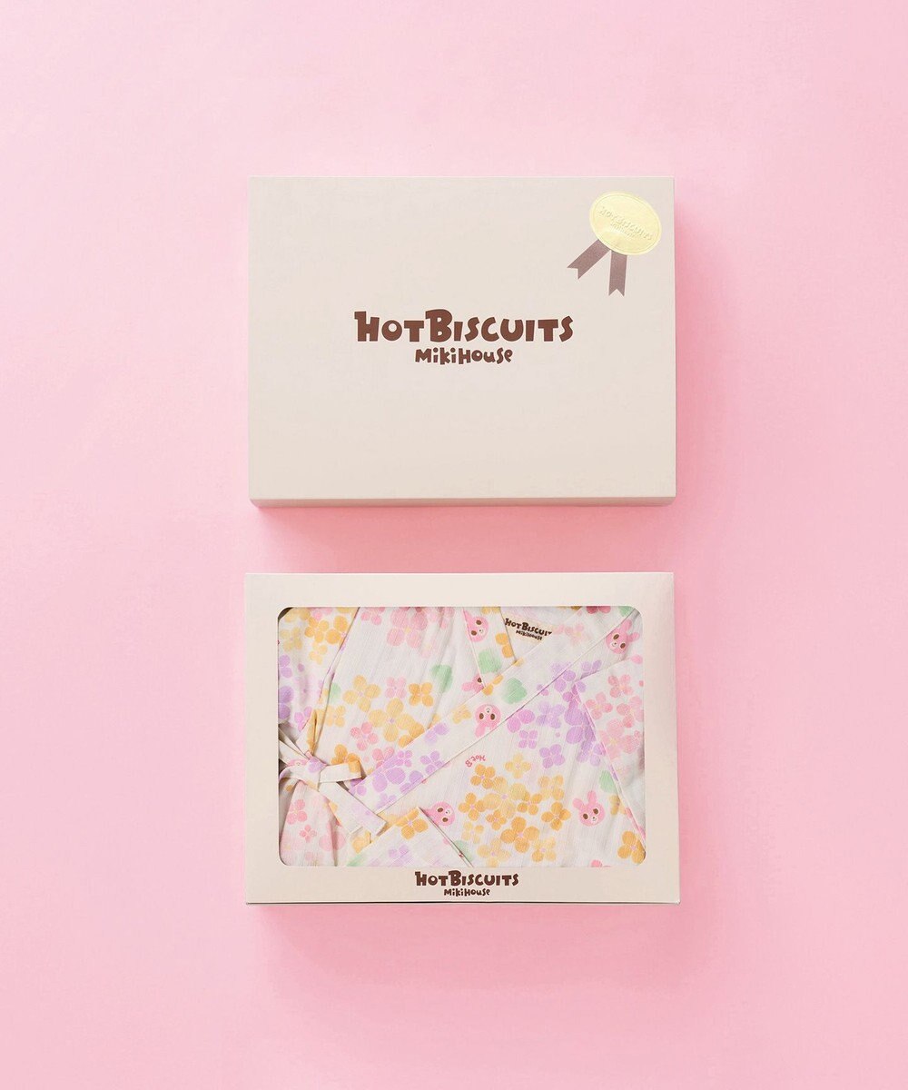 MIKI HOUSE HOT BISCUITS 総柄 ベビー甚平オール ギフトセット【BOX付き】 