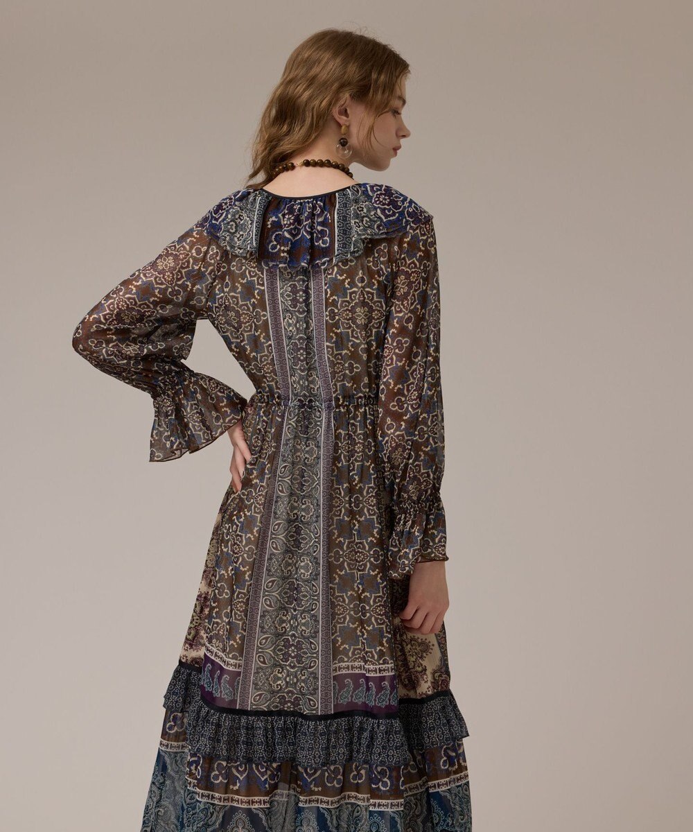 GRACE CONTINENTAL ペイズリープリントドレス 