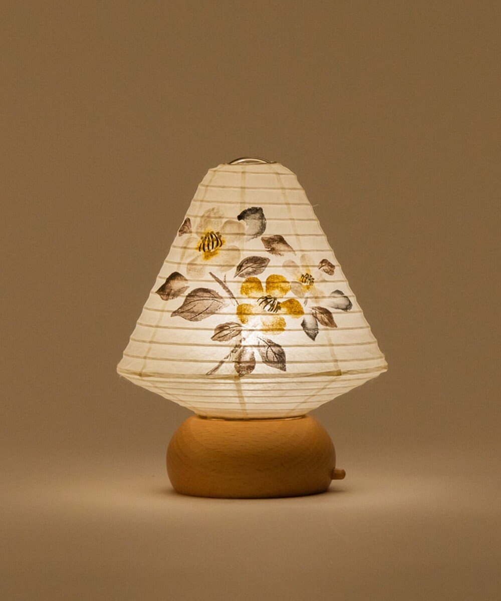 ちょうちん堂 【あかり道】〈手書絵付〉べっこう椿 ちょうちん ライト 