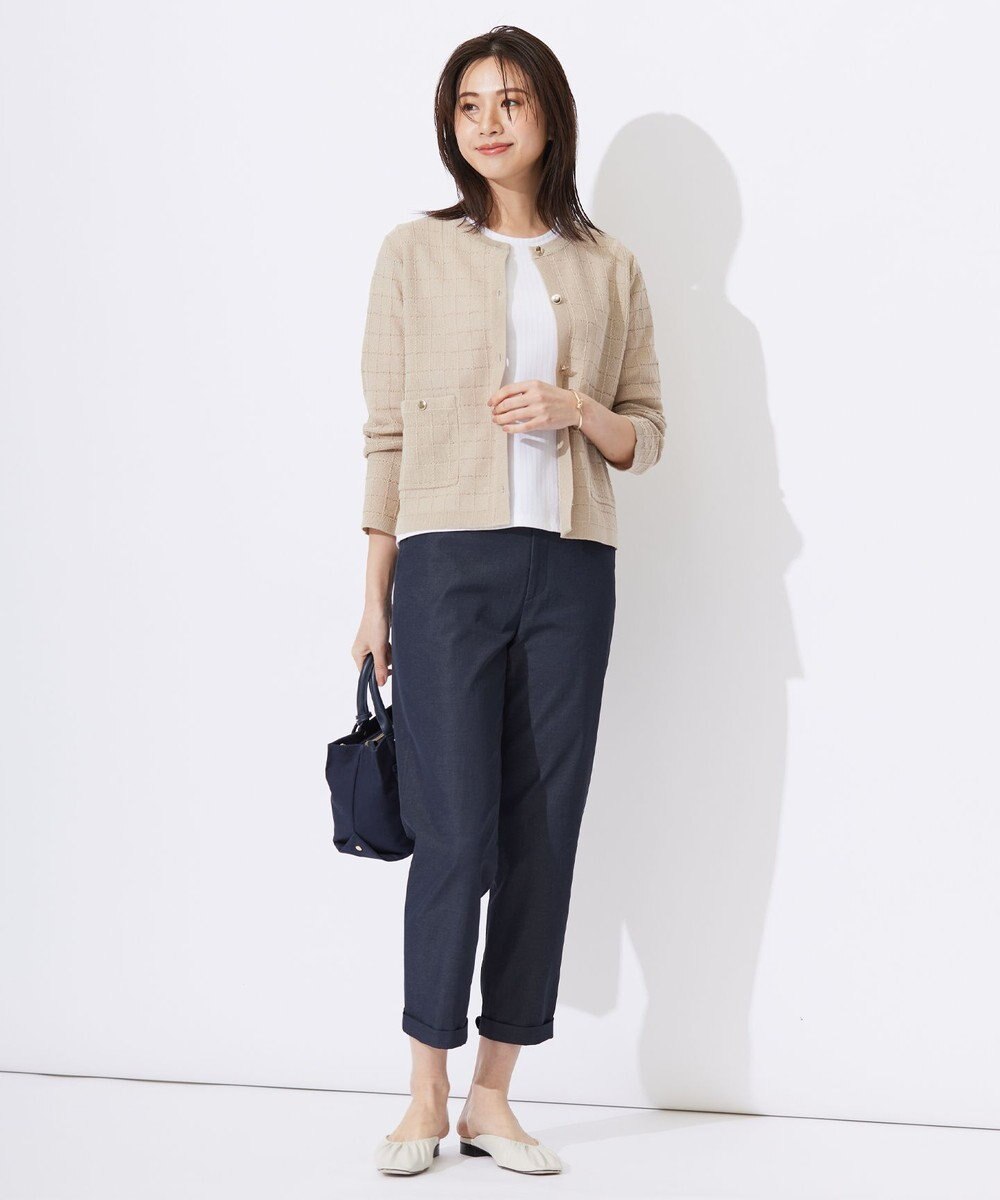 J.PRESS LADIES L ワイドリブジャージー タックスリーブ カットソー 