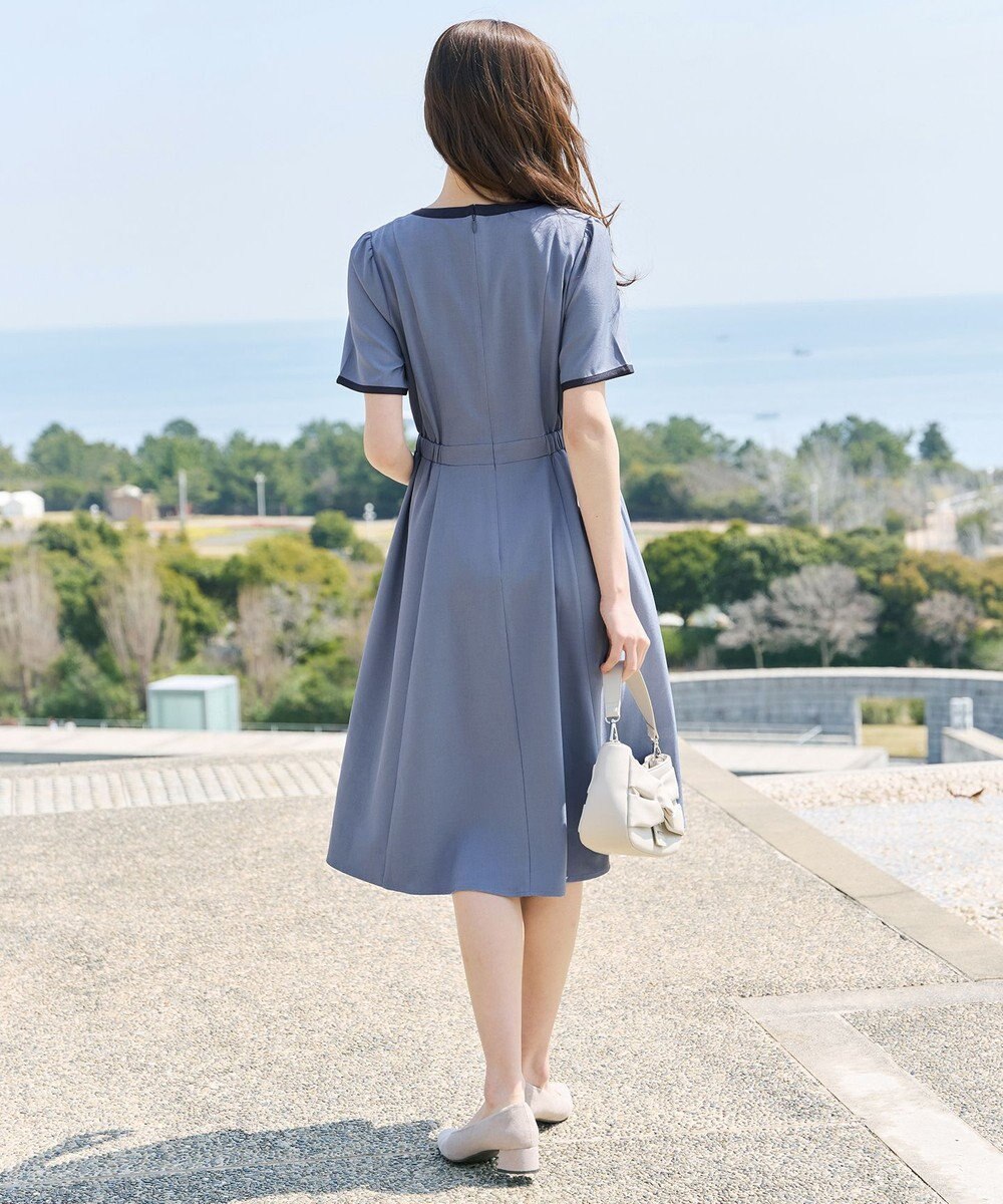 Tiaclasse L 配色フレアワンピース 