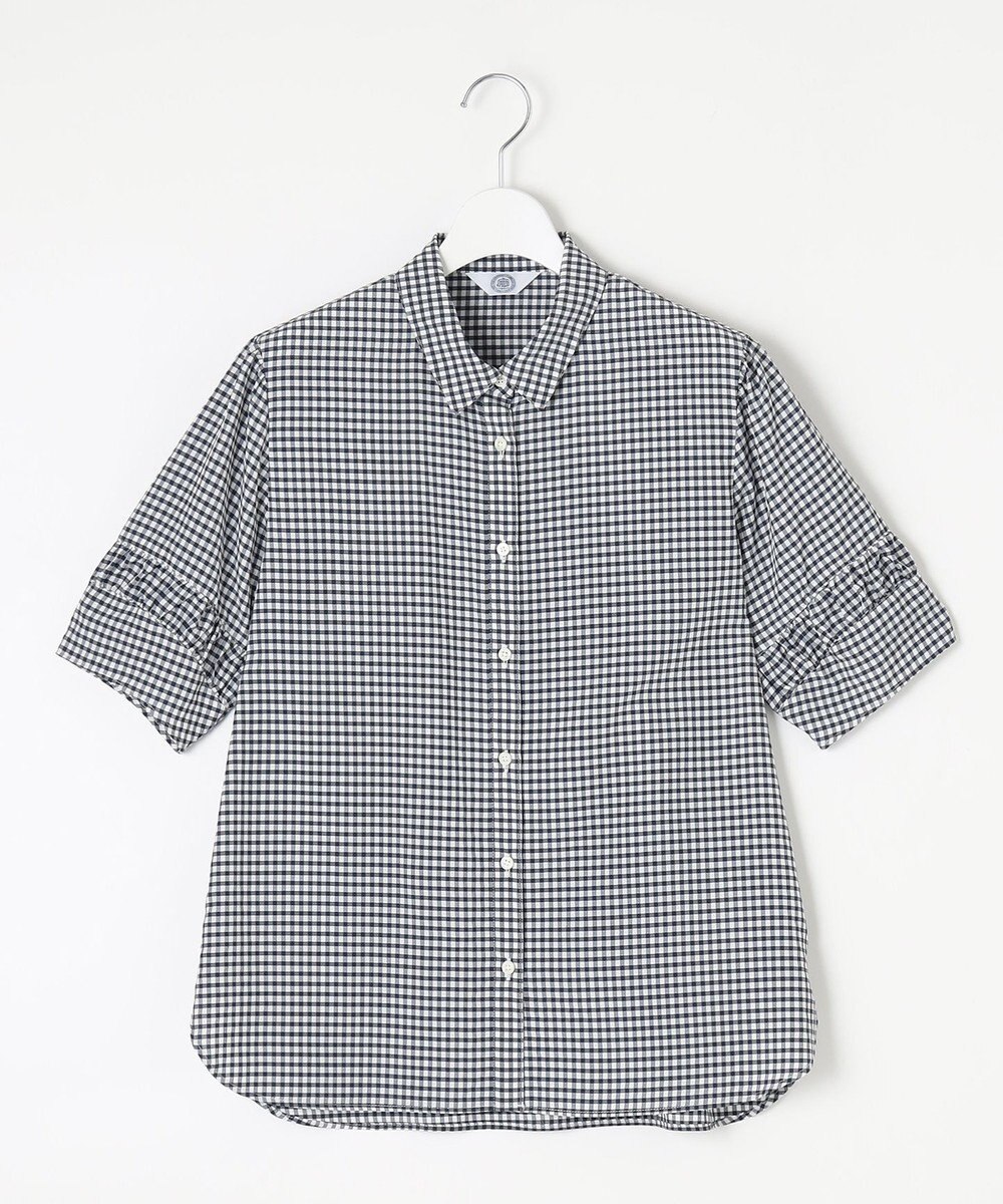 J.PRESS LADIES 【洗える】アセVisギンガム シャツ ブラウス 