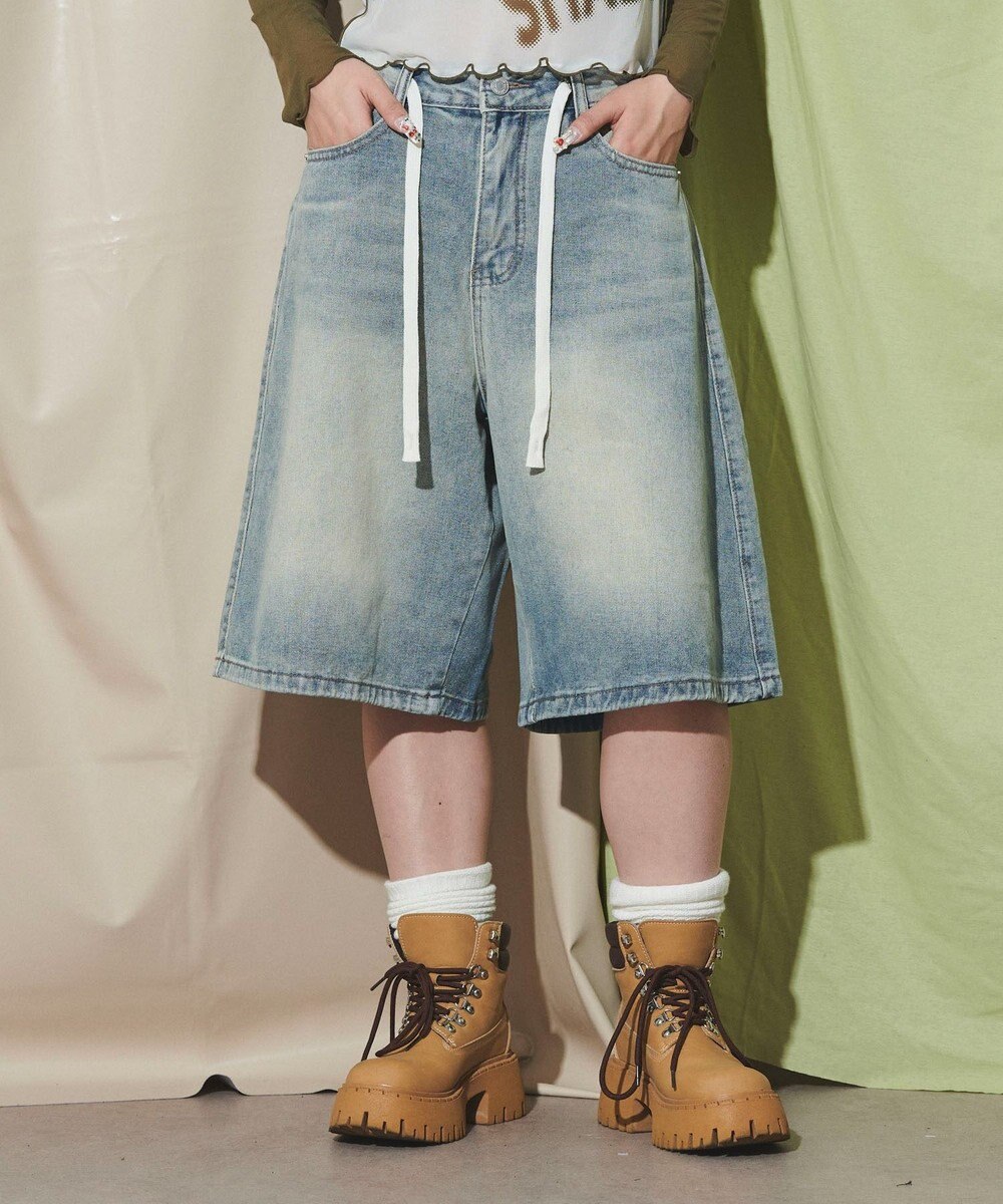 WEGO ブラストデニムハーフパンツ 