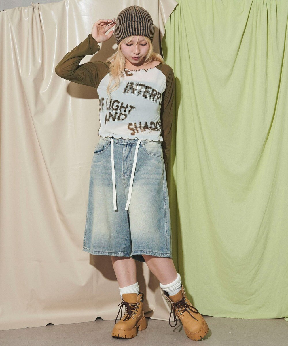 WEGO ブラストデニムハーフパンツ 