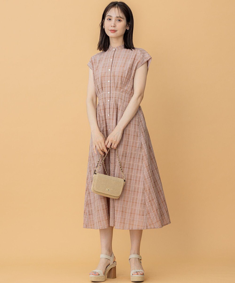 組曲 S ラメシアーチェック ワンピース 