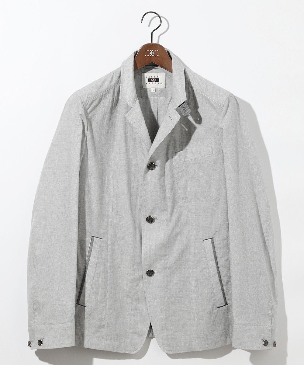 JOSEPH ABBOUD 夏ブルゾン【JAPANファブリック/清涼/軽量】ダブルワッシャーストレッチ ブルゾン 