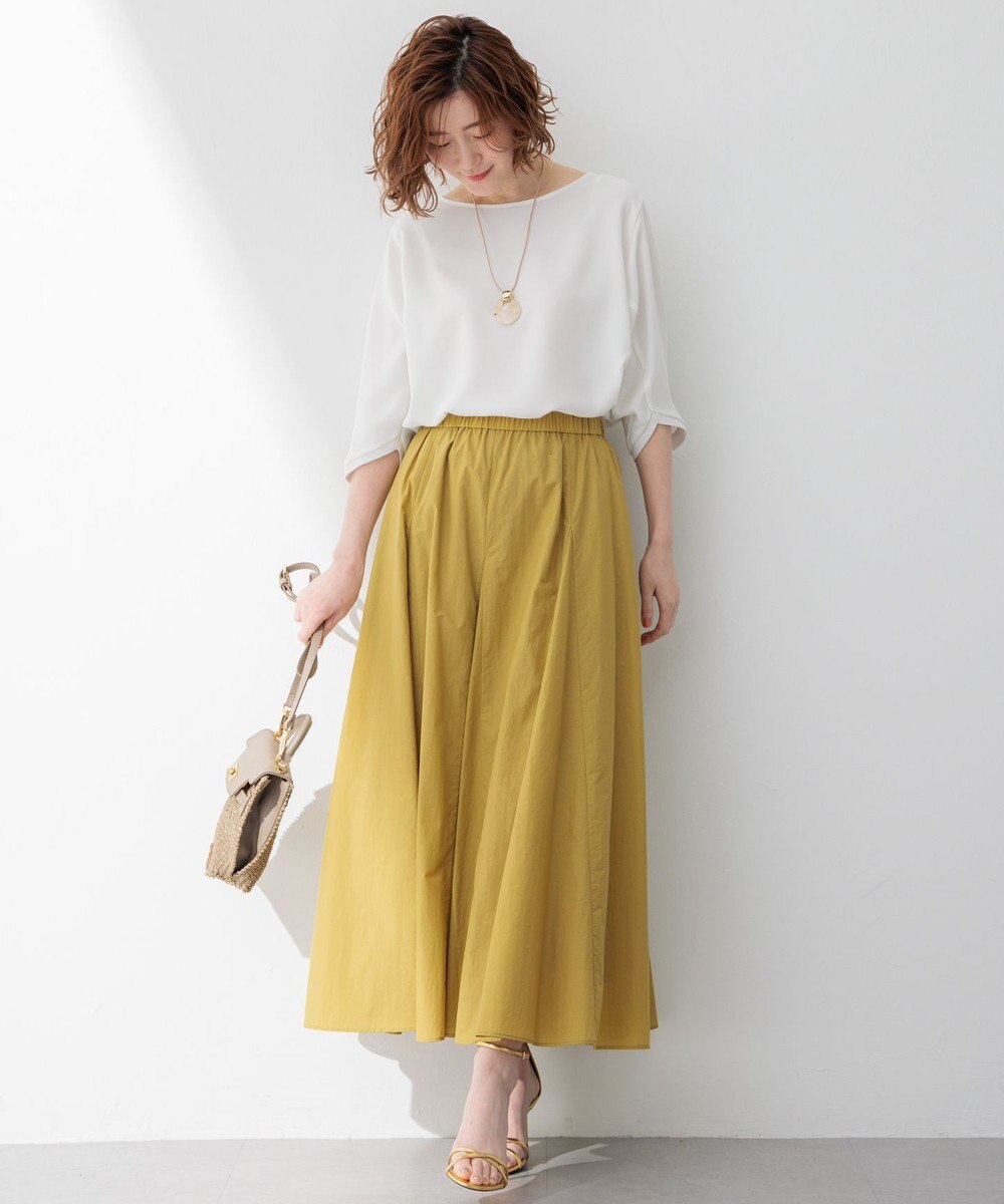 23区 【洗える】ストレッチジョーゼット フォルム カットソー 