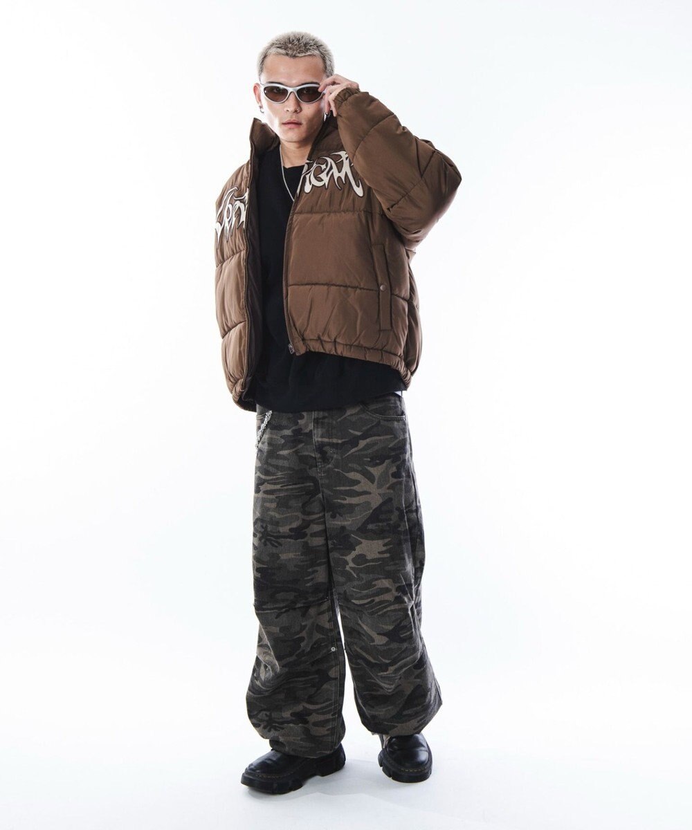 WEGO 【ユニセックス着用ITEM/MLサイズ展開】パファーグラフィックブルゾン 