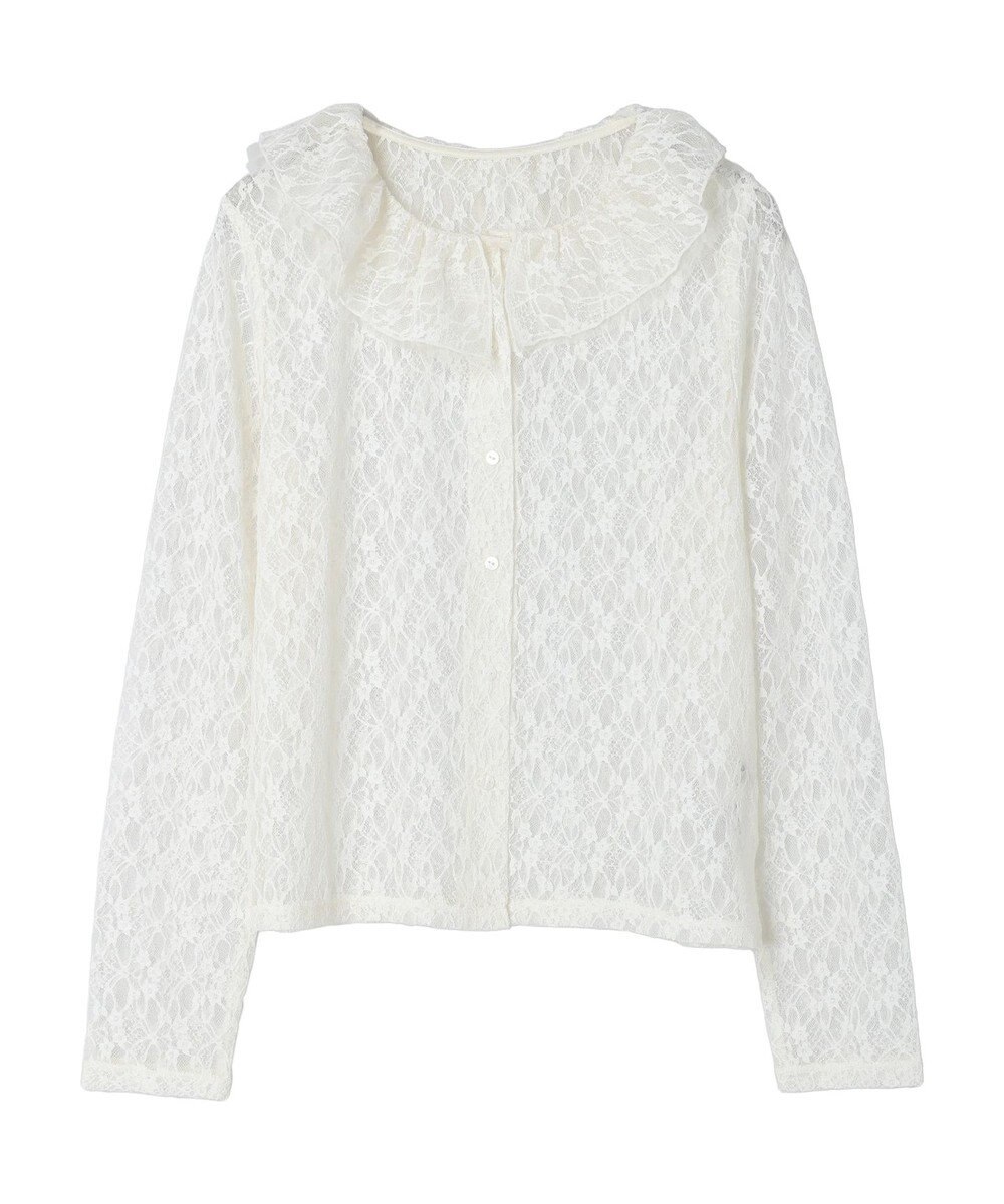 earth music&ecology ポコポコレースブラウス 