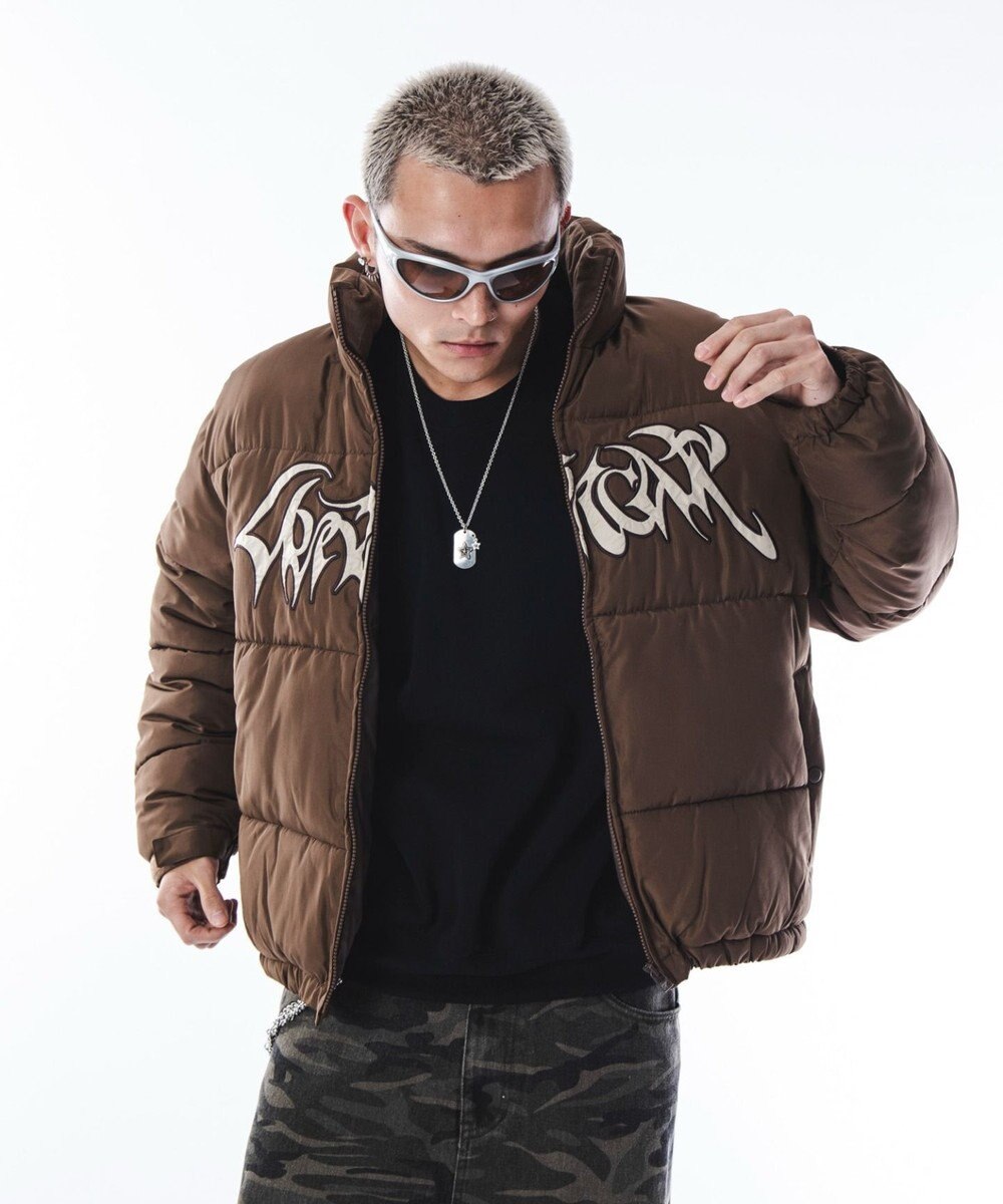 WEGO 【ユニセックス着用ITEM/MLサイズ展開】パファーグラフィックブルゾン 