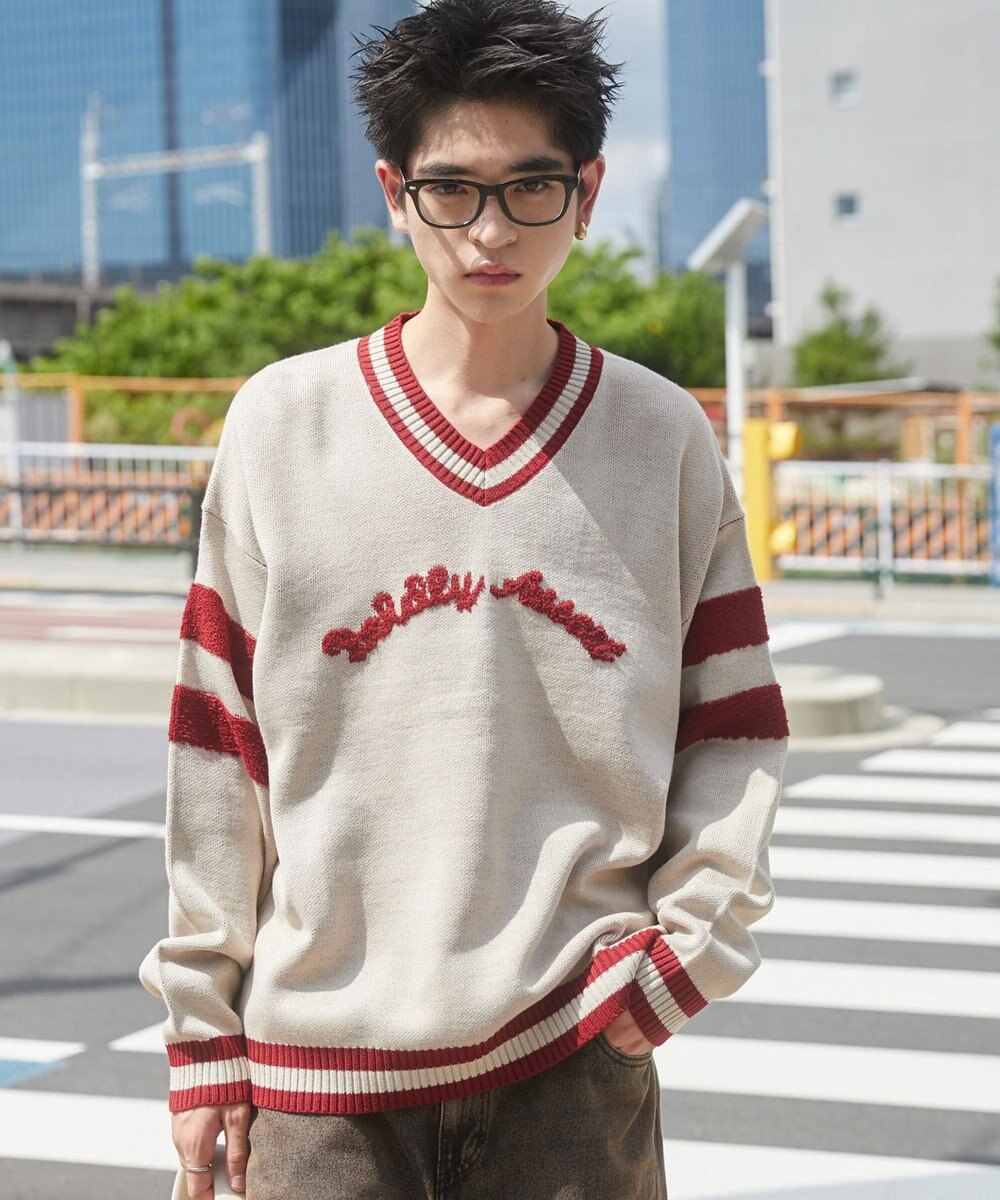 WEGO ラインチルデンニットプルオーバー 