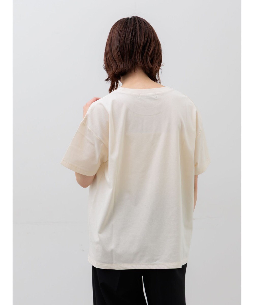 Te chichi パール&ロゴプリントTシャツ 