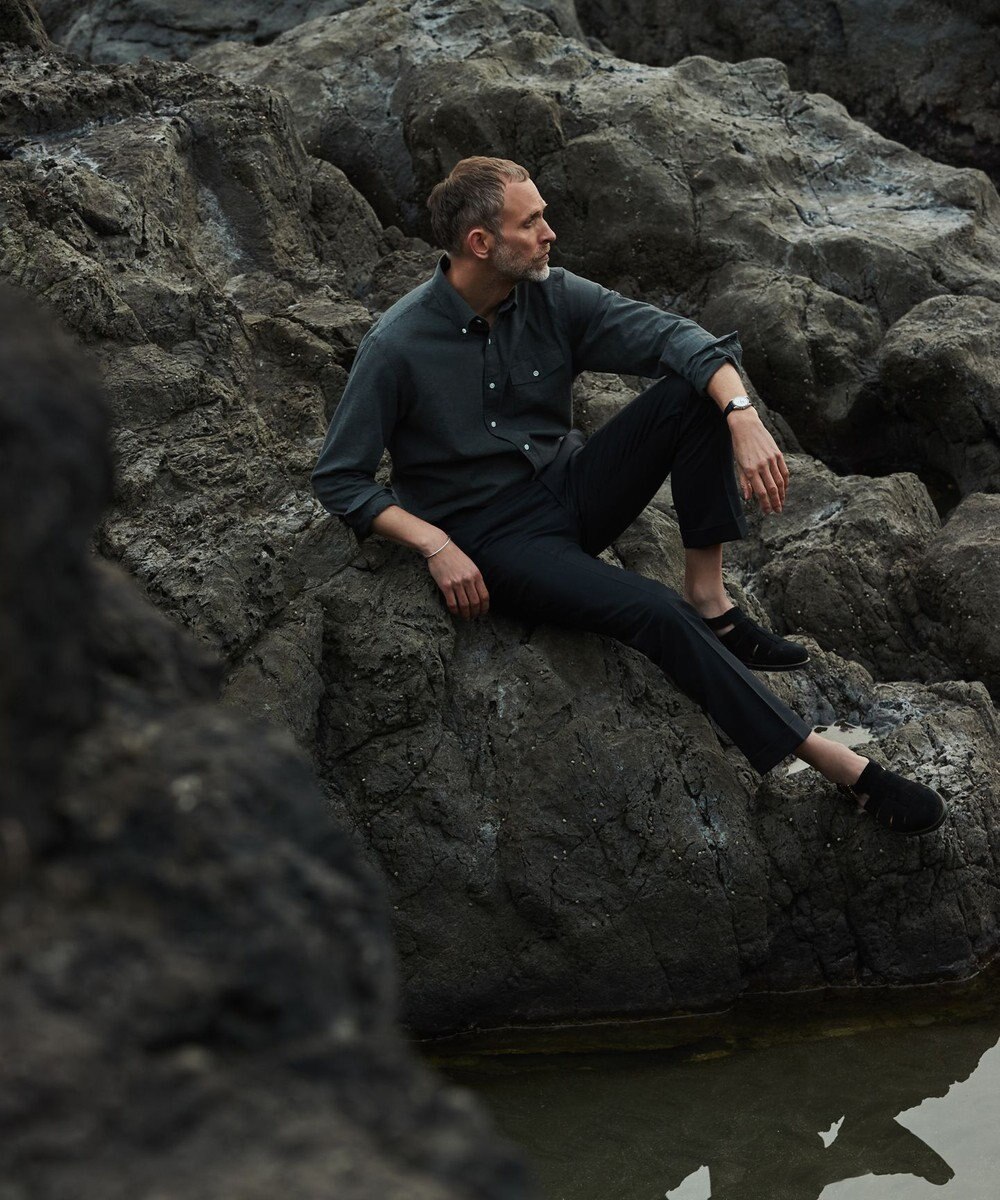 J.PRESS MEN 【HYBRID LINEN】ボタンダウンシャツ 