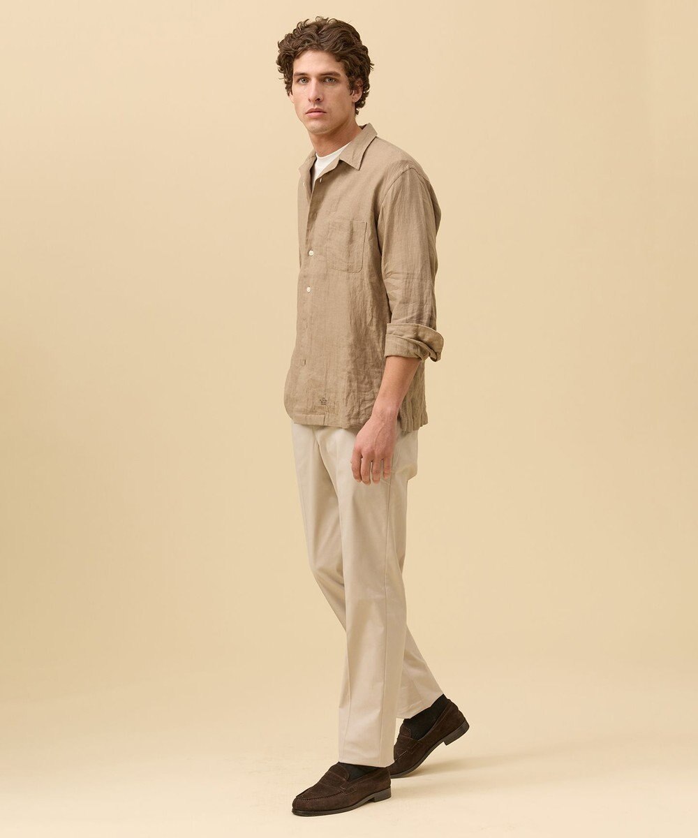 J.PRESS MEN 【LIBECO】リネンオープンカラー シャツ 