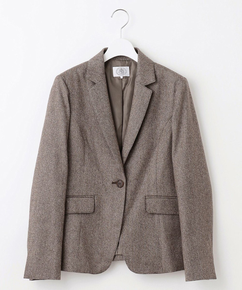 J.PRESS LADIES 【セットアップ対応】ウールストレッチツイード テーラード ジャケット 