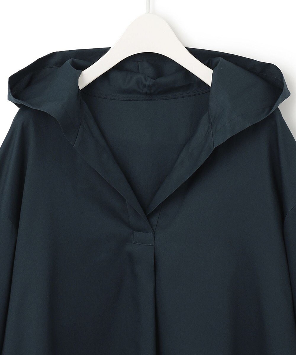 ICB 【洗える】コットンサテン プルオーバーブラウス 