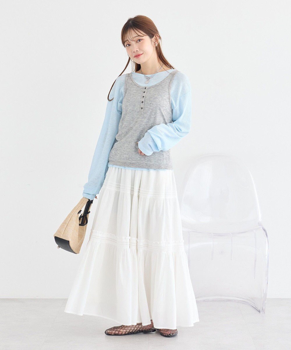 earth music&ecology シアーワッフルプルオーバー 
