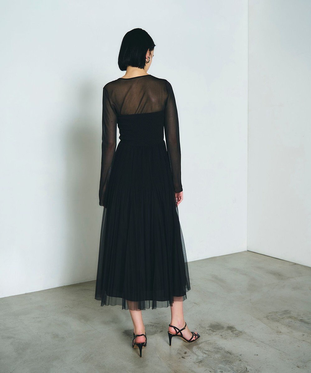 GRACE CONTINENTAL プリーツコンビベアワンピース 