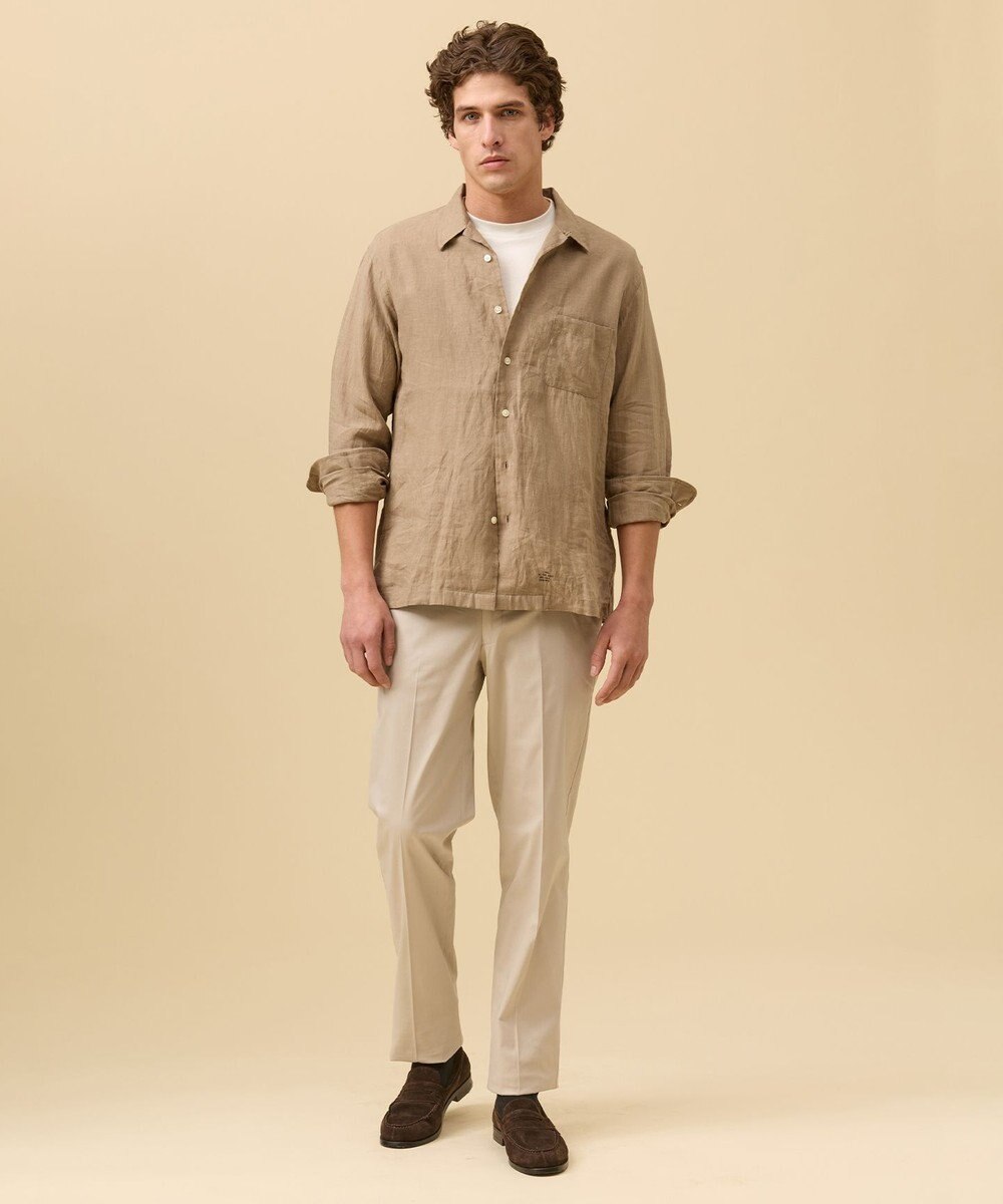 J.PRESS MEN 【LIBECO】リネンオープンカラー シャツ 