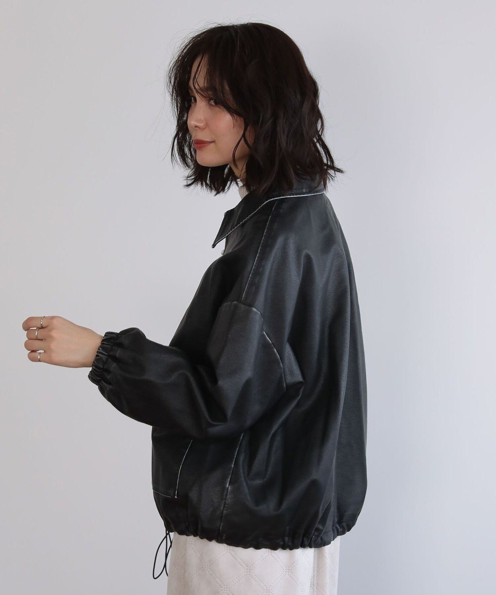 Green Parks ・ＥＬＥＮＣＡＲＥ　ＤＵＥ　フェイクレザーブルゾン 