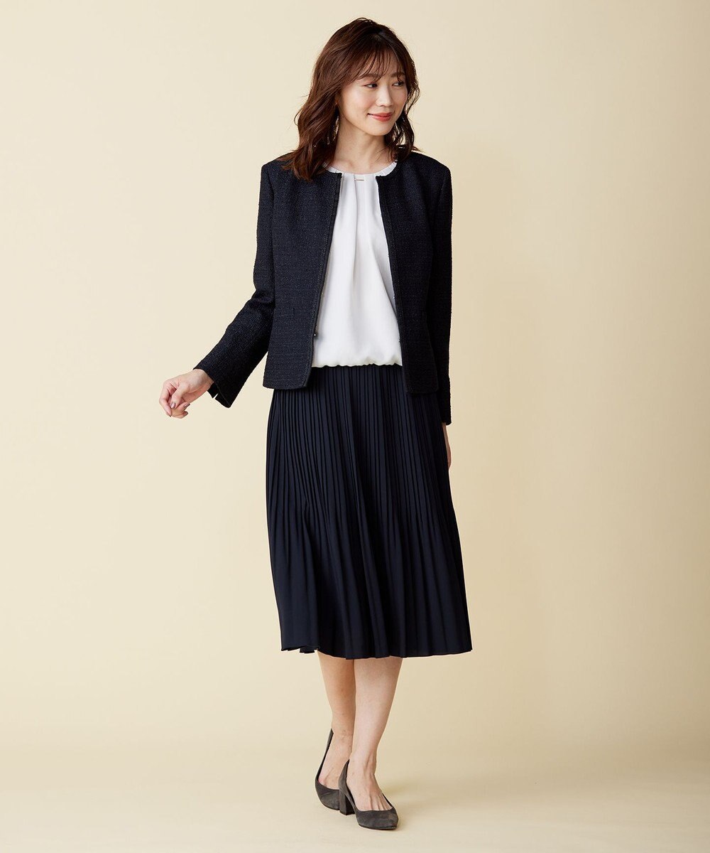 J.PRESS LADIES S ポリエステルツイル タックネック カットソー 