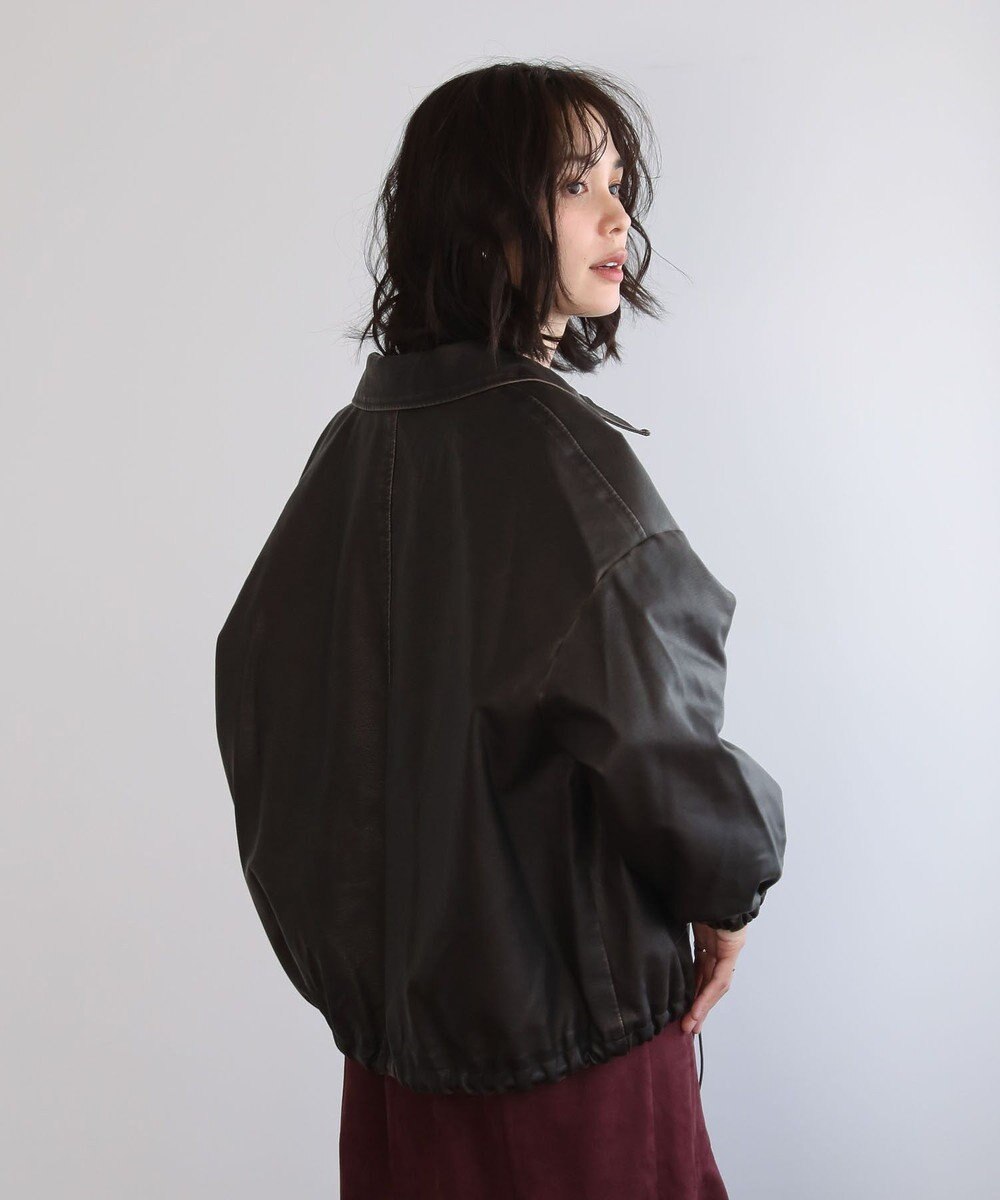 Green Parks ・ＥＬＥＮＣＡＲＥ　ＤＵＥ　フェイクレザーブルゾン 