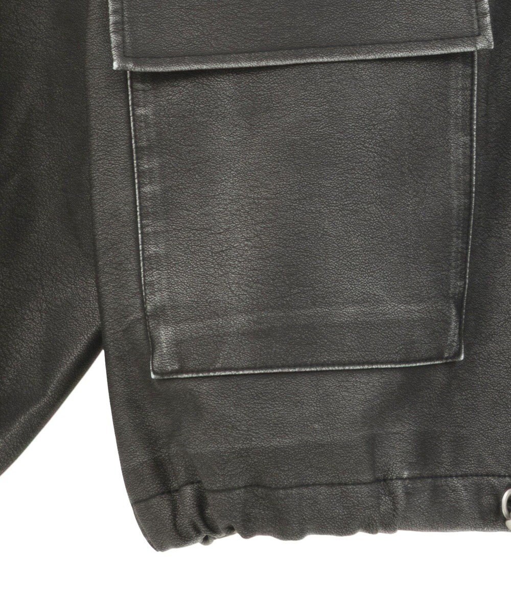 Green Parks ・ＥＬＥＮＣＡＲＥ　ＤＵＥ　フェイクレザーブルゾン 