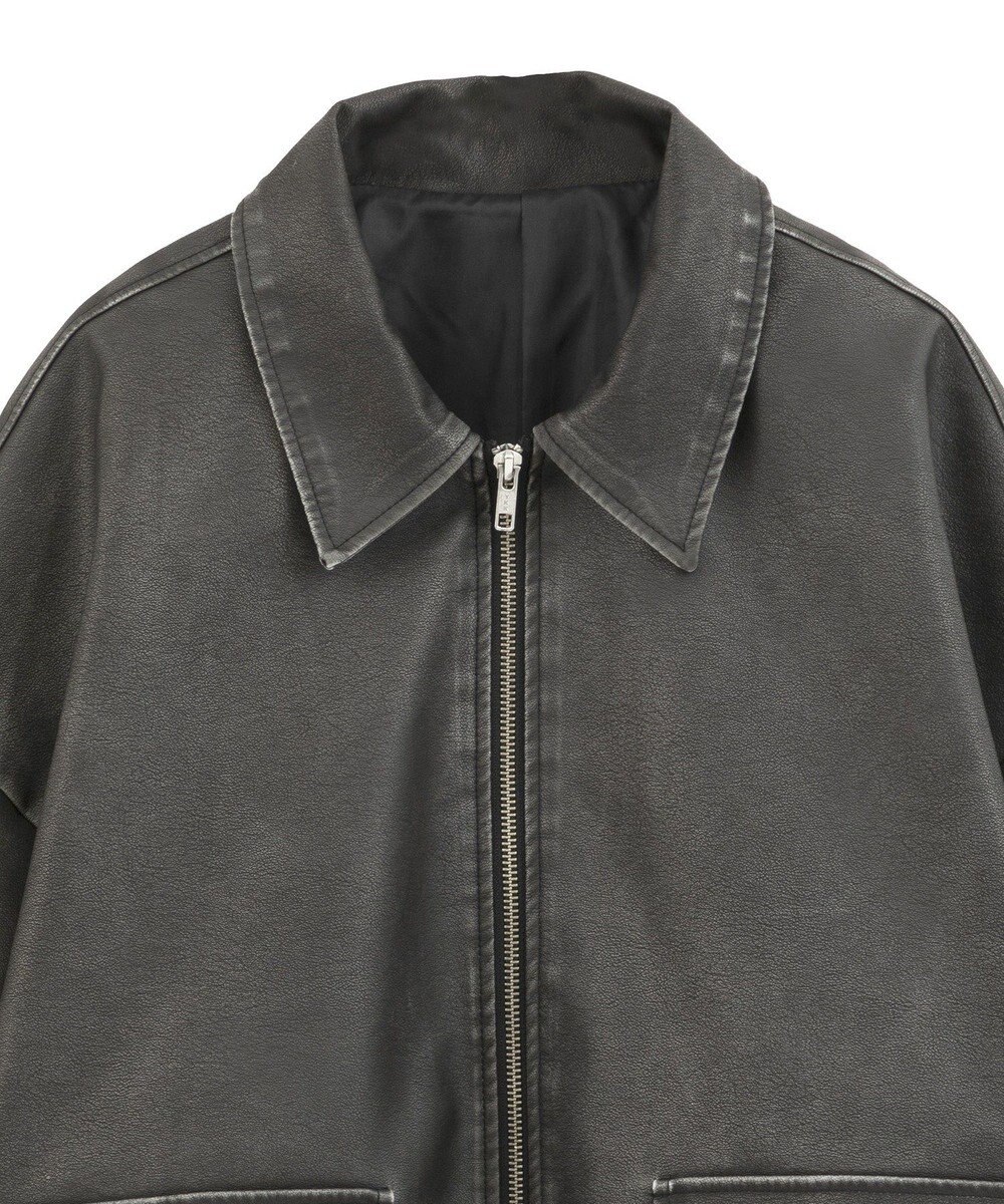 Green Parks ・ＥＬＥＮＣＡＲＥ　ＤＵＥ　フェイクレザーブルゾン 