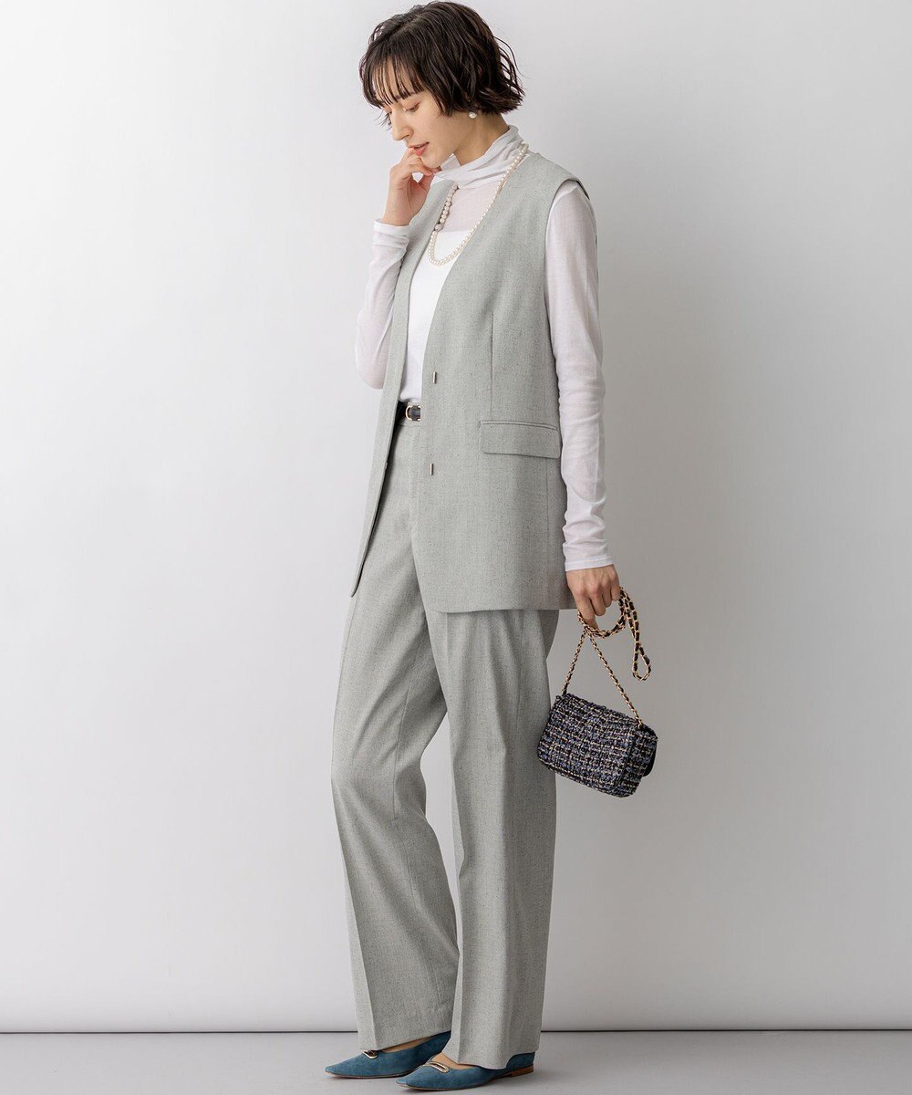 23区 【先行予約】アイアスマットストレッチ ワイド パンツ 